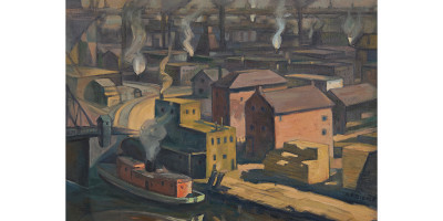 AUGUST FREDERICK BIEHLE

Opening Friday, October 10, 5:30-8p, Fire Tug on the Cuyahoga River, c. 1908-1910
