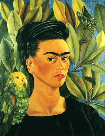 Self-Portrait with Bonito by Frida Kahlo