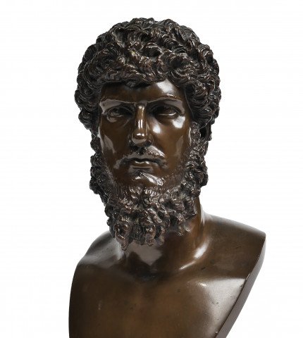 Grand Tour Bronze Lucius Verus Bust