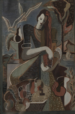 Woman and Fruit by 20th Century School