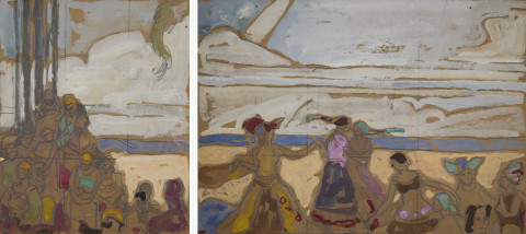 Mural Sketch for a Kokoon Klub Ball by August Frederick Biehle