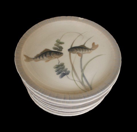 Eleven Royal Copenhagen Fish Plates