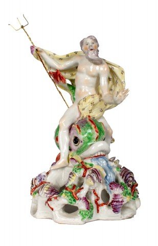 Bow Porcelain, Figure of Neptune Emblematic of the Sea