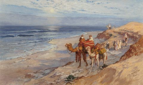 Sur la côte de Tanger l'Atlantique by Frederick Arthur Bridgman