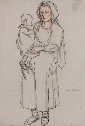 Standing Mother and Child, Italy