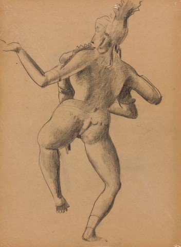 Sketch of Shiva Nataraja, Lord of the Dance, South Indian Bronze