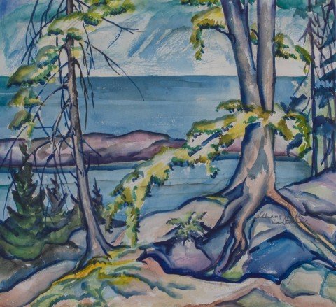 Trees by the Shore by William Eastman