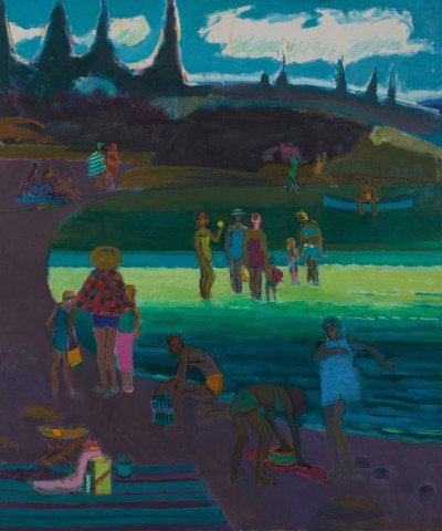 Figures at Beach by Joseph Benjamin O’Sickey