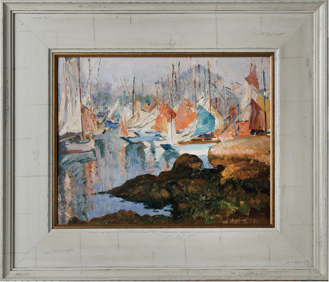 Harbor Scene by Abel G. Warshawsky
