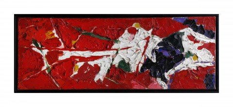 Abstract in Red, White and Purple
