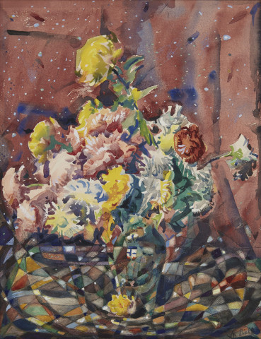 Abstract Floral Still Life by August Frederick Biehle