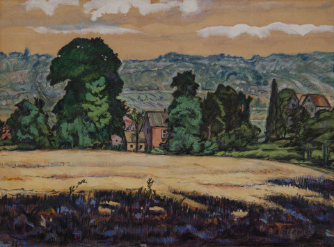Houses in Zoar by August Frederick Biehle