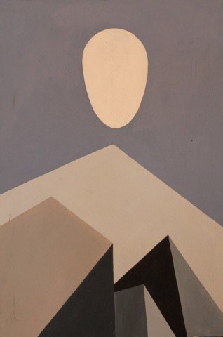 Floating Ovoid on Blue