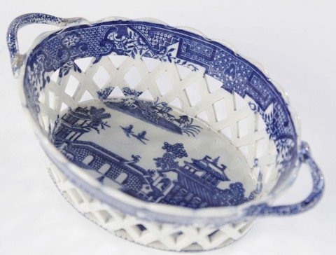 An English Soft Paste Porcelain Chestnut Basket by 18th Century British School