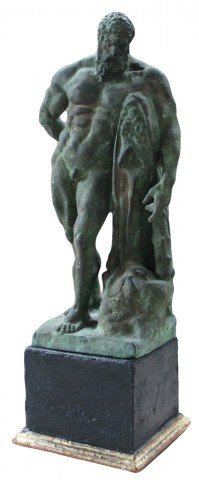 Figurative Bronze on a Later Wooden Base Sculpture: 