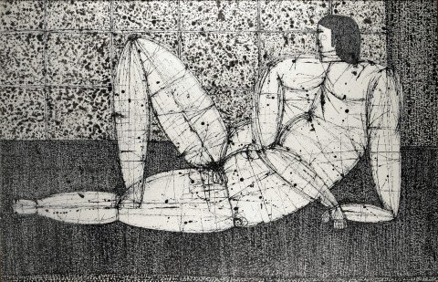 Reclining Figure, facing left (Nikos) by Joseph Glasco