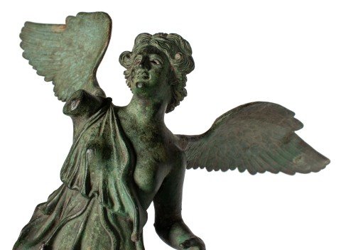 Grand Tour Bronze Figure of Nike, or Winged Victory by 19th Century Italian School