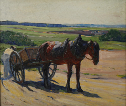 Horse and Cart by Henry George Keller