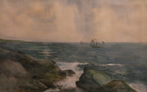 Landscape Watercolor on Paper Painting: