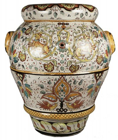 A Large Italian Majolica Urn