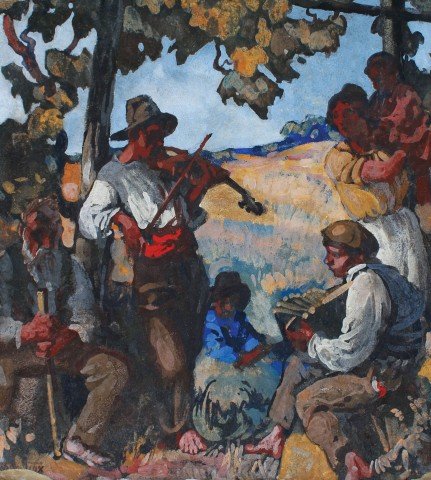 Italian Musicians / Quarrymen in Brecksville by Frank Nelson Wilcox
