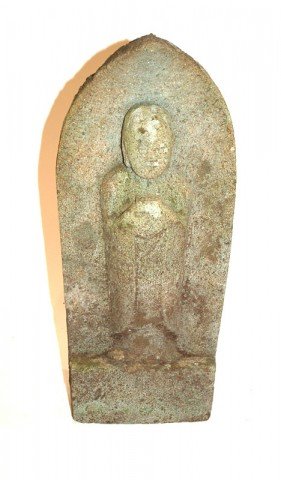 A Japanese Carved Stone Jizo Bosatsu