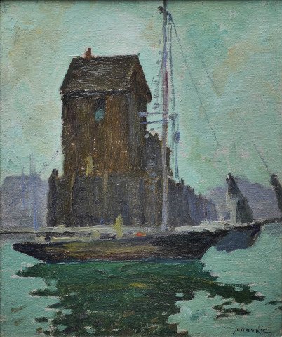 Boat at the End of a Jetty by Jonas Lie