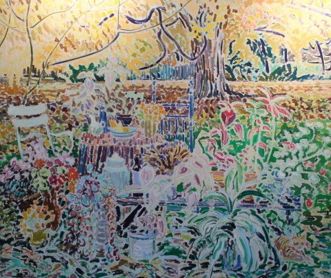 Garden Landscape with Flowers by Joseph Benjamin O’Sickey