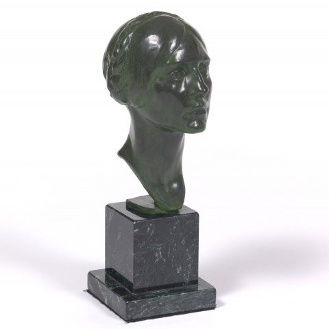 After Max Kalish (American, 1891-1945) - Portrait Bust of Wife of David Dietz, Dorothy