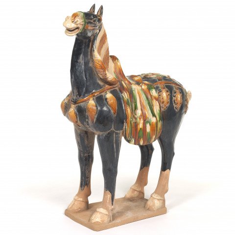 Large Chinese Sancai Horse in the Manner of the Tang Dynasty