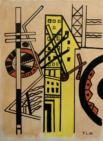Study for Les Illuminations: Villes I by Fernand Léger