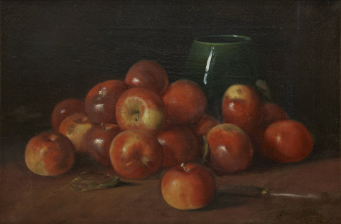 Still Life with Apples and Green Vase by Adam Lehr