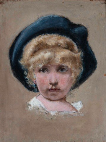 Little Girl with Hat, 19th Century English School