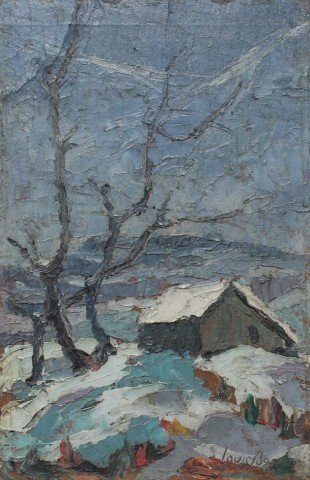 Cabin in Snow, Bucks County, Pennsylvania by Louis Bosa
