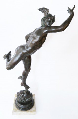 Grand Tour Bronze Sculpture of Hermes