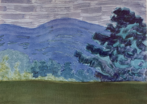 Purple Mountain Landscape by Milton Clark Avery