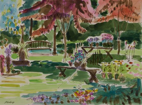 Garden with Plum Tree by Joseph Benjamin O’Sickey