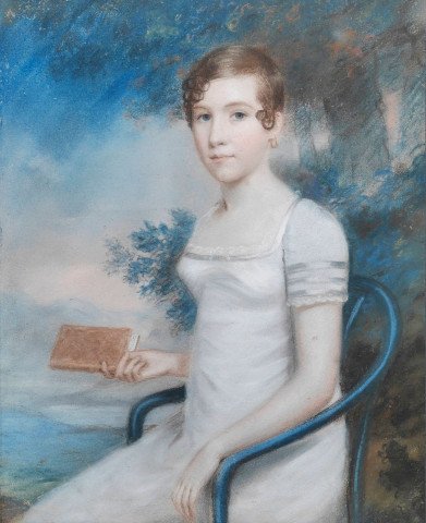 Portrait of a Young Woman I by 19th Century British School