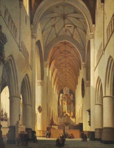 Interior of Utrecht Cathedral by Jan Jacob Schenkel