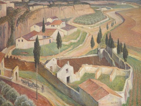 Spanish Landscape with Cypresses