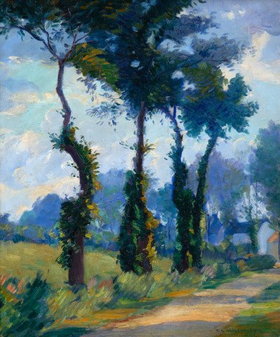Eucalyptus Trees in the South of France by Abel G. Warshawsky