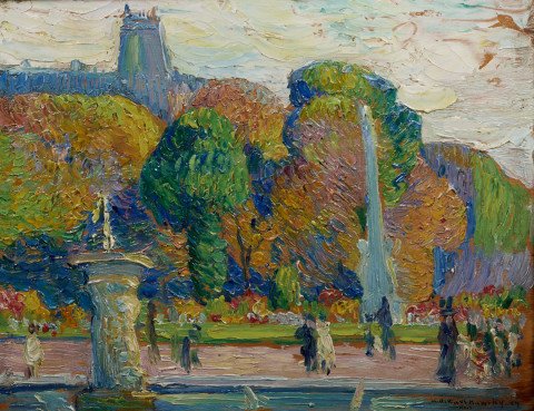 The Luxembourg Gardens, Paris by Abel G. Warshawsky