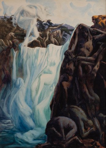 The Waterfall by Frank Nelson Wilcox