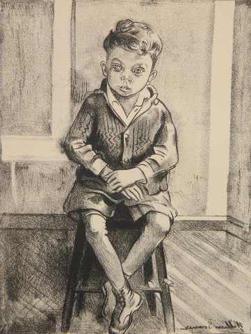 Seated Boy by William Sommer (American, 1867-1949)