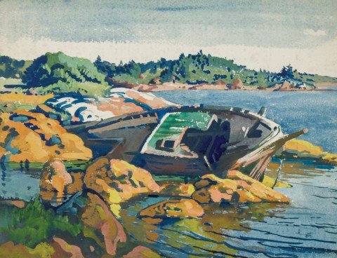 Wreck near Boothbay, Maine by Frank Nelson Wilcox