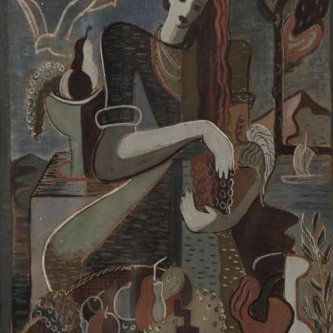 Woman and Fruit by 20th Century School