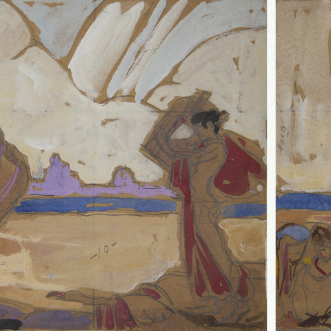 Mural Sketch for a Kokoon Klub Ball by August Frederick Biehle