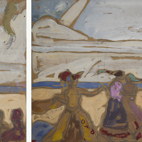 Mural Sketch for a Kokoon Klub Ball by August Frederick Biehle