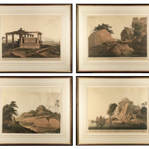 Set of Four Aquatints from ‘Oriental Scenery’