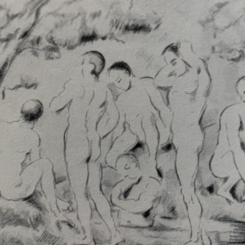 Les Baigneurs by Paul Cezanne